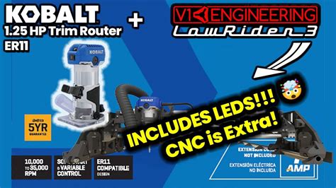 kobalt cnc machine|Unboxing Kobalt 1.25HP Trim Router for LowRider 3 CNC.